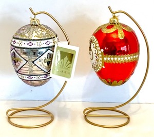 lot 89 image: Two Stunning Handcrafted TMORA Hanging Ornaments