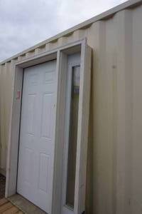 lot 21 image: Bayer Built Acclimated Entry Systems Pre Hung Exterior Entry Door With Side Light Window