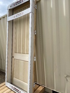 lot 28 image: Bayer Built Acclimated Entry Systems 8 Interior Solid Wood Panel Door