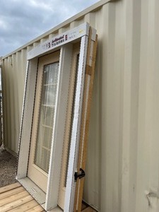 lot 29 image: Bayer Built Acclimated Entry Systems Pre Hung Exterior Entry Door With Side Light Window