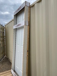 lot 32 image: Bayer Built Acclimated Entry Systems Pre Hung 8 Exterior Entry Door