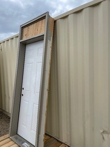 lot 33 image: Bayer Built Acclimated Entry Systems Pre Hung 8 Exterior Entry Door With Side Window Light