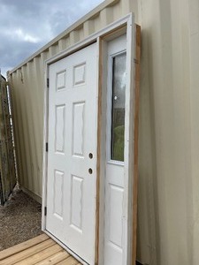 lot 36 image: Bayer Built Acclimated Entry Systems Pre Hung Exterior Entry Door With Side Light Window