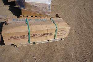 lot 60 image: 3 - Boxes The Foundry Staggered Metal Cedar Shakes