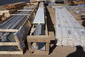 lot 62 image: Lot of Pan Mini 1 Flat 26 Gauge Metal Roofing Panels
