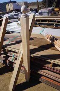 lot 90 image: Colonial Stair & Woodworking 58 Maple Stairway Newel