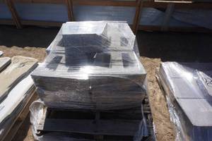 lot 111 image: Pallet of 19 - 16 Straight Faced Retaining Wall Block