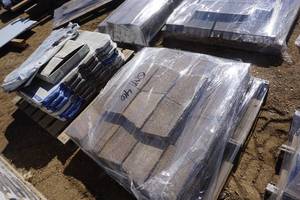 lot 123 image: Pallet of 46 - 18 Retaining Wall Block Wall Caps