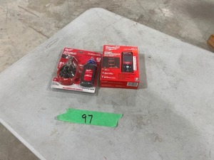 MILWAUKEE LASER DISTANCE METER & FINE LINE CHALK REEL W BLUE CHALK