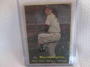 1957 Topps Al Worthington Card...