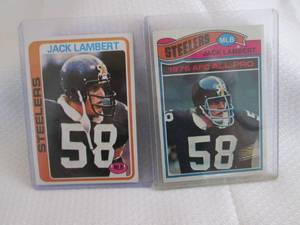 1977 & 1978 Topps Jack Lambert Card...