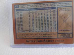 1978 Topps Tom Seaver Card...