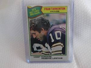 1977 Topps Fran Tarkenton Card...