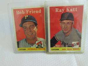 1958 Topps Ray Katt & Bob Friend Ca...