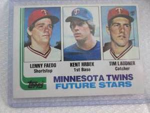 1982 Topps Kent Hrbek Rookie Card...