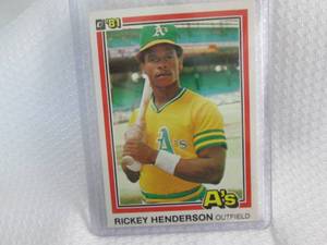1981 Donruss Rickey Henderson Card...