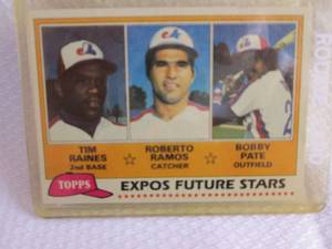 1981 Topps Tim Raines Rookie Card...