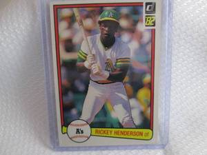 1982 Donruss Rickey Henderson Card...