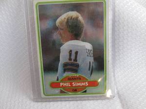 1981 Topps Phil Simms Rookie Card...