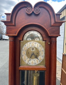 EXQUISITE Antique 1909 Herschede 2 Weight, 5 Tube Grandfather Clock w St Paul Nameplate