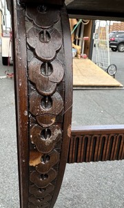 Antique Eastlake Library Table With Inlay