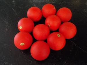 lot 10 image: Lot of 10 NEW Pro Guard Plastic Street Hockey Balls color red