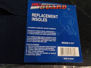 lot 17 image: Lot of 2 Sets New Pro Guard Replacement Insoles size Medium