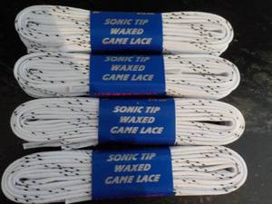 lot 18 image: Lot of 4 x 84 Pro Guard Sonic Tip Waxed Game Laces- retail $8 each