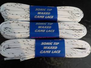 lot 20 image: Lot of 3 x 84 Pro Guard Sonic Tip Waxed Game Laces- retail $8 each