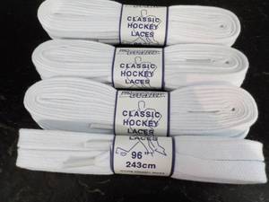 lot 23 image: Lot of 4 x 96 Pro Guard New Classic Hockey Laces retail $6 each