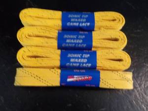 lot 25 image: Lot of 4 x 96 Pro Guard Sonic Tip Waxed Game Laces retail $8 each