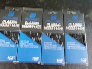 lot 31 image: Lot of 4 x 108 Pro Guard Classic Hockey Laces retail $6 each