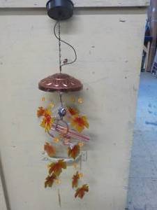 lot 64 image: Solar Fall Leaves Windchime...