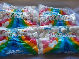 lot 73 image: 6 x 12 oz Bags Jet Puffed Marshmallows past best date but still soft Best by 10132023