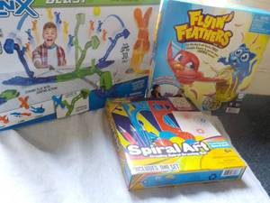 lot 113 image: Flyin Feathers, Zip Linx and Spiral Art- new in box