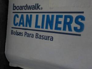 lot 161 image: Case of Boardwalk Black Heavy Duty XL Can Liners