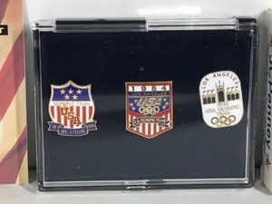lot 19 image: Vintage JCPenney Limited Edition USA 1996 Olympic Home Team Centennial 3 Pin Set