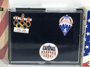 lot 20 image: Vintage JCPenney Limited Edition USA 1996 Olympic Home Team Centennial 3 Pin Set
