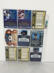 lot 36 image: Lot of 9 Baseball Cards - Pete Rose - Derek Jeter - Roger Clemens - Ron Guidry & More
