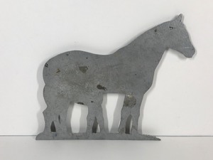 lot 51 image: Vintage Metal Horse Wall Decor, Weather Vane Style, Colt