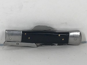 lot 62 image: Vintage OMOR Black Stainless Japan Folding Knife Stilleto J-204