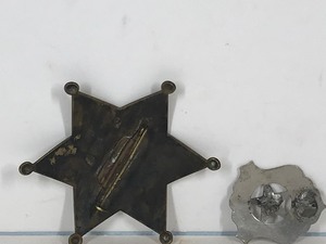 lot 79 image: 2 - Collectible Badges  Texas Rangers & State Minnesota Barber Inspector