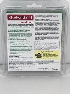 lot 94 image: K9 Advantix II Small Dog 4-10 lbs - Repels and Kills Ticks, Fleas and Mosquitoes