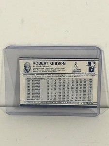 lot 100 image: 1972 Kellogs XO Graph 3-D Bob Gibson Baseball Card No. 26 of 54