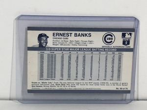 lot 101 image: 1971 Kelloggs XO Graph 3-D Super Stars Ernest Banks Baseball Card No. 50 of 75