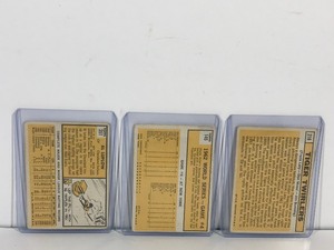 lot 105 image: Lot of 3 1963 Topps Baseball Cards - Tiger Twirlers - Al Luplow Topps 1962 All Star Rookie - Hiller Blasts Grand Slammer World Series Game #4