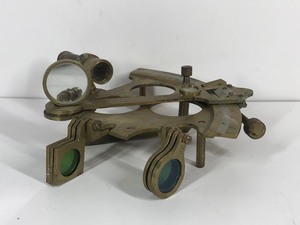 lot 137 image: Vintage Brass Marine Navigation Instrument Sextant
