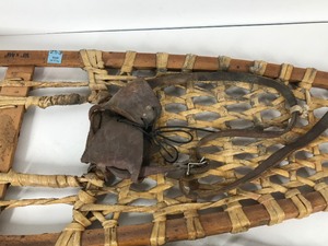 lot 394 image: Pair of Vintage Wood Snow Shoes