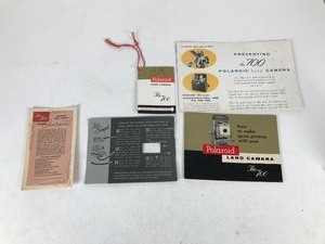 lot 408 image: Vintage The 700 Polaroid Camera with Original Box and Supporting Documents 
