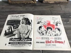 lot 447 image: 2,- Framed Vintage Screen Guide Magazines January & February 1944 - Capt. Clark Gable & Bob Hope